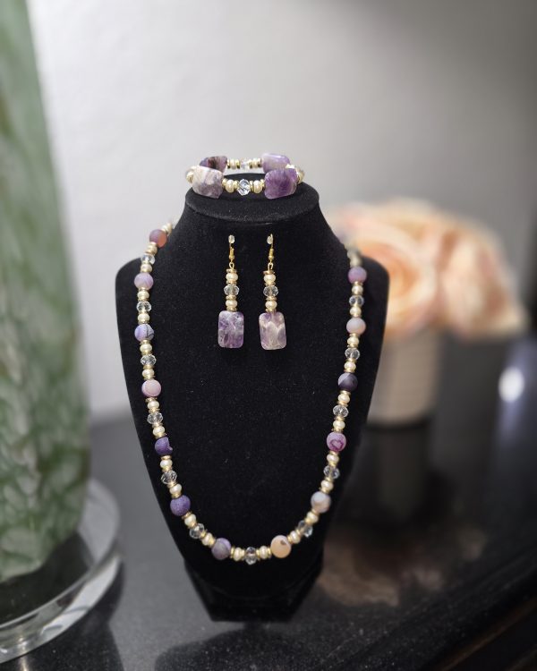 Amethyst & pearl set