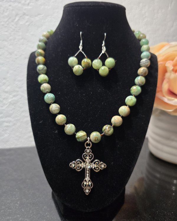 African Turquoise jasper set