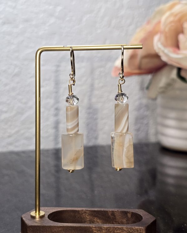 Natural Agate drop earrings